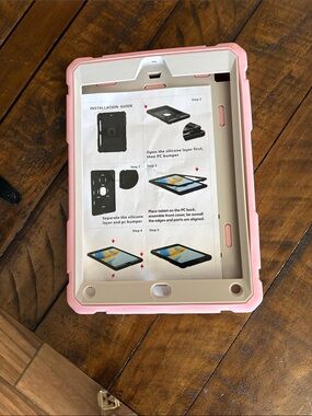 Pink Heavy-Duty Protective Tablet Case - Shockproof Shell